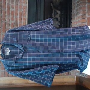 Stacy Adams Blue Plaid Shirt